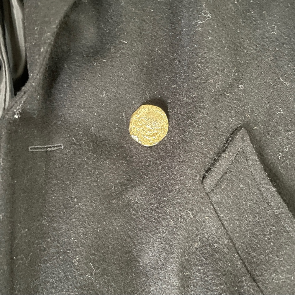 Lilli Ann Collections Vintage Black Long Coat with Gold Buttons - Picture 2 of 3